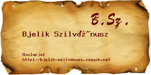 Bjelik Szilvánusz névjegykártya